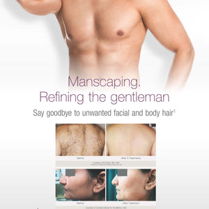 Patient Bannerstand, Gentle Hair Removal - Male Model [sf:MCWJJFTWNGR5BAHPJTNKSXYUZFD4]