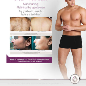 Patient Poster, Gentle Hair Removal - Male Model [sf:MCGEHOWTOEFBHJ5NKGB7OA6HGNYI]