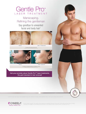 Patient Poster, Gentle Hair Removal - Male Model [sf:MCGEHOWTOEFBHJ5NKGB7OA6HGNYI]